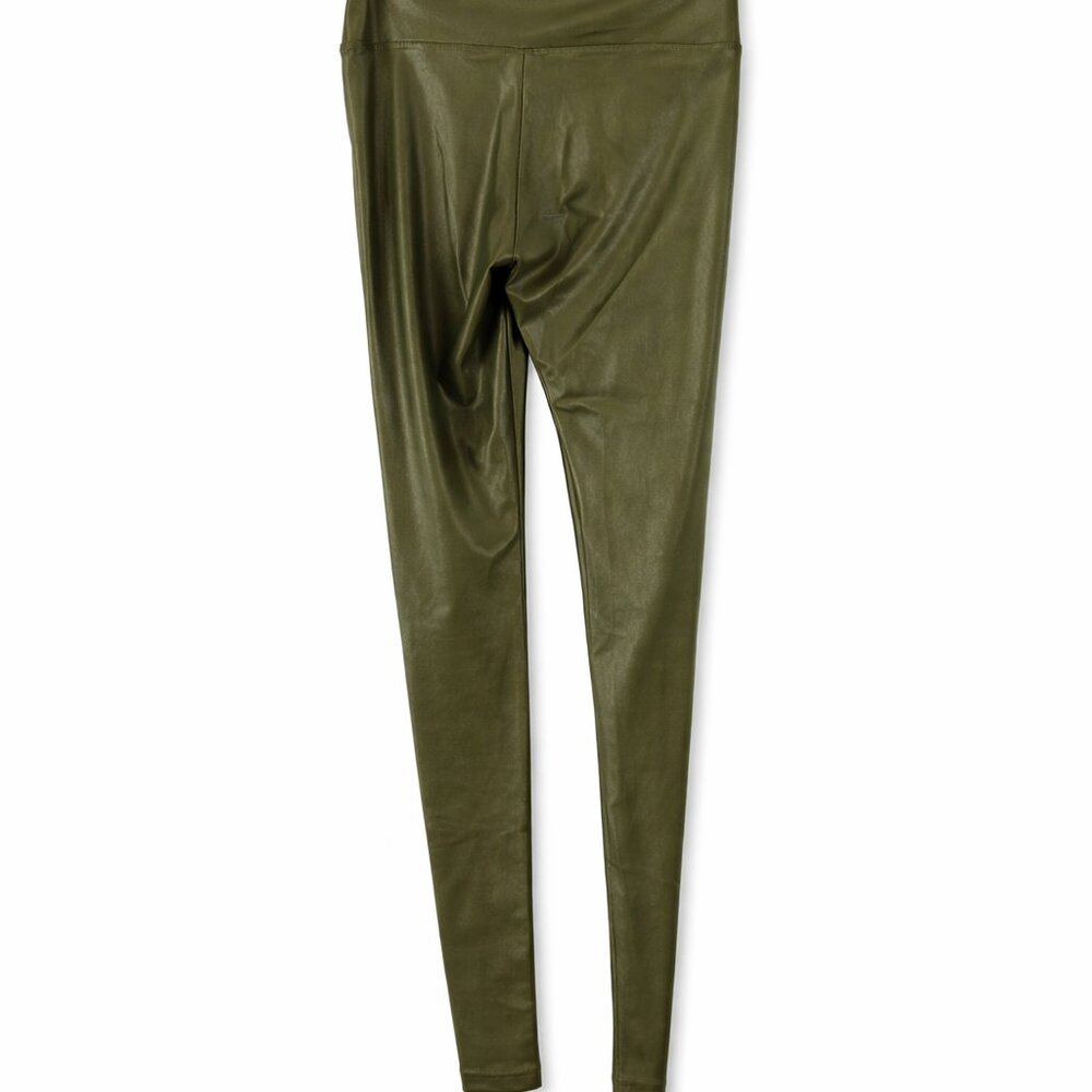 Koral Women's Green Shiny Workout Athletic Pants Leggings Size Small - Picture 3 of 3